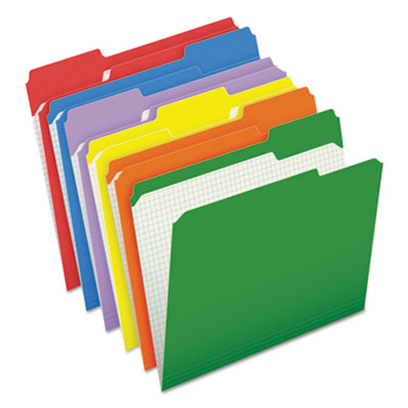 Double-Ply Reinforced Top Tab Colored File Folders, 1/3-Cut Tabs: Assorted, Letter, 0.75" Expansion, Assorted Colors, 100/Box