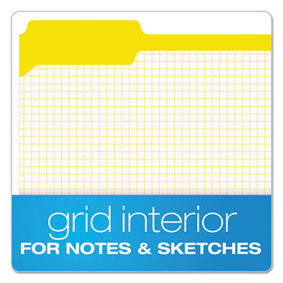 Double-Ply Reinforced Top Tab Colored File Folders, 1/3-Cut Tabs: Assorted, Letter Size, 0.75" Expansion, Yellow, 100/Box