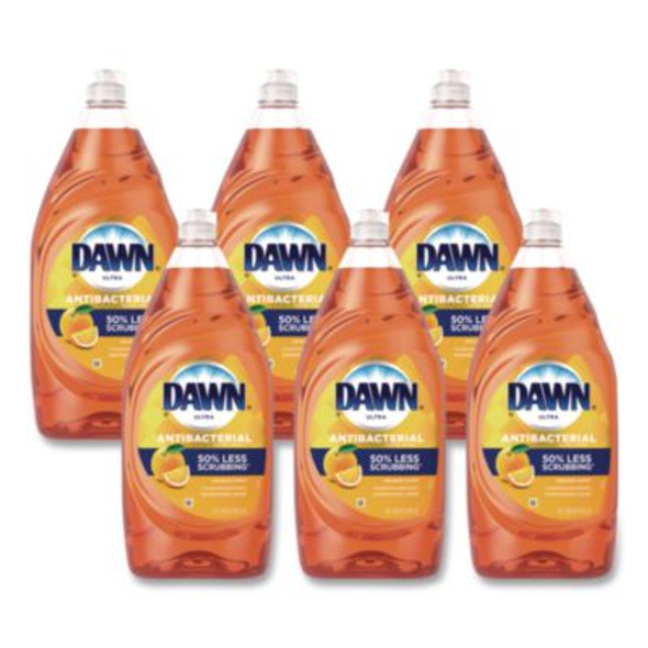Ultra Antibacterial Dishwashing Liquid, Orange Scent, 38 Oz Bottle, 8/Carton