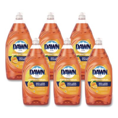Ultra Antibacterial Dishwashing Liquid, Orange Scent, 38 Oz Bottle, 8/Carton