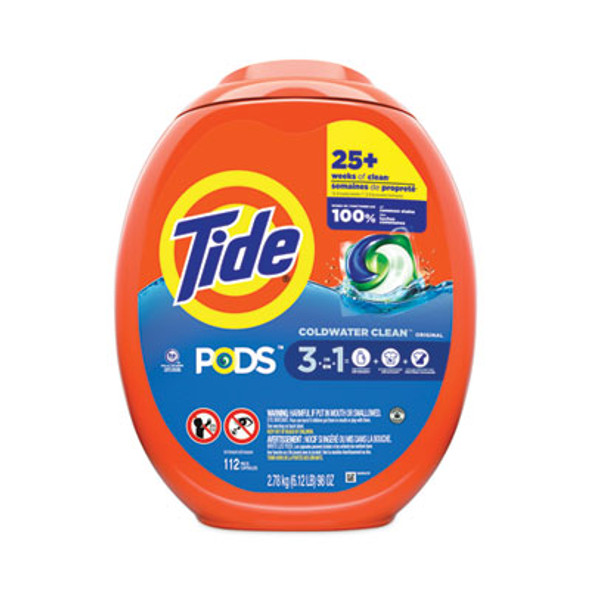 Pods, He Compatible, Tide Original, 112 Pods/Tub, 4 Tubs/Carton