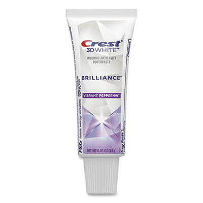 3D White Brilliance Advanced Whitening Technology + Advanced Stain Protection Toothpaste, Vibrant Peppermint, 0.85 Oz, 72/Ct