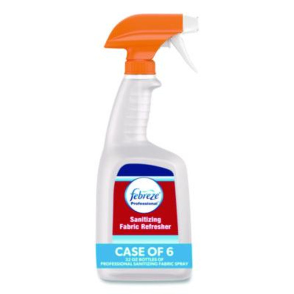 Professional Sanitizing Fabric Refresher, Light Scent, 32 Oz Spray Bottle, 6/Carton