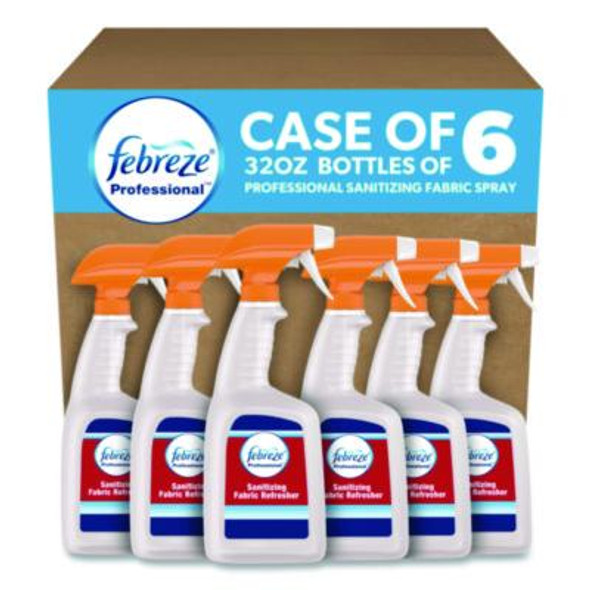 Professional Sanitizing Fabric Refresher, Light Scent, 32 Oz Spray Bottle, 6/Carton
