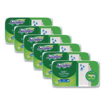 Wet Refill Cloths, 8 x 10, Fresh Scent, White, 12/Box, 6 Boxes/Carton