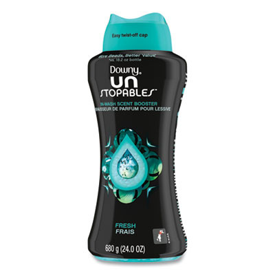 Unstopables In-Wash Scent Booster Beads, Fresh Scent, 24 Oz Pour Bottle, 4/Carton