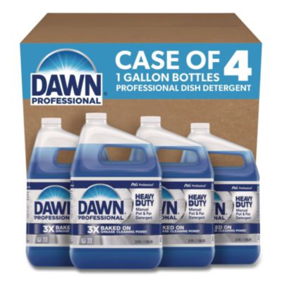 Heavy-Duty Manual Pot/Pan Dish Detergent, Original Scent, 1 Gal Bottle, 4/Carton