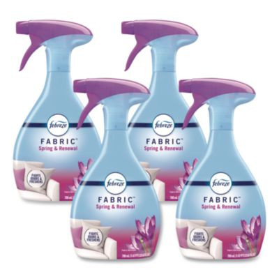 Fabric Refresher/Odor Eliminator, Spring And Renewal, 23.6 Oz Spray Bottle, 4/Carton