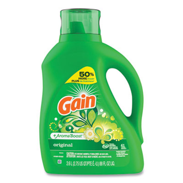Liquid Laundry Detergent, Gain Original Scent, 88 Oz Pour Bottle, 4/Carton