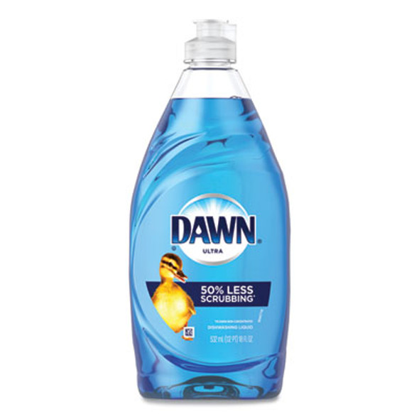 Ultra Liquid Dish Detergent, Original Scent, 18 Oz Pour Bottle, 10/Carton
