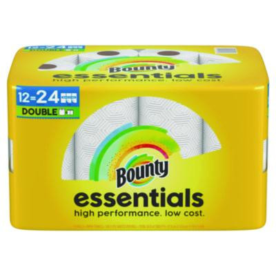 Essentials Select-A-Size Kitchen Roll Paper Towels, 2-Ply, 108 Sheets/Roll, 12 Rolls/Carton