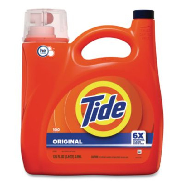 He Liquid Laundry Detergent, Original Scent, 100 Loads, 125 Oz Pour Bottle, 4/Carton