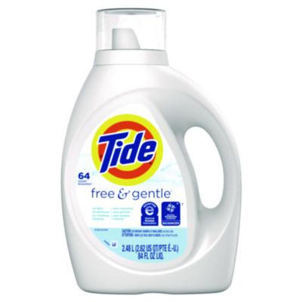 Free And Gentle Liquid Laundry Detergent, He Compatible, 64 Loads, 84 Oz Bottle, 4/Carton