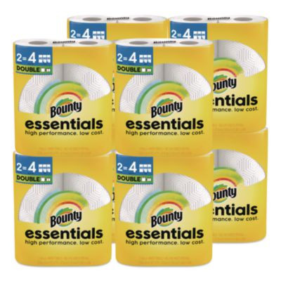Essentials Select-A-Size Kitchen Roll Paper Towels, 2-Ply, White, 108 Sheets/Roll, 2/Pack, 8 Packs/Carton
