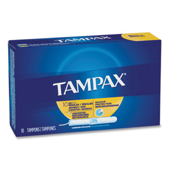 Cardboard Applicator Tampons, Regular, 10/Box