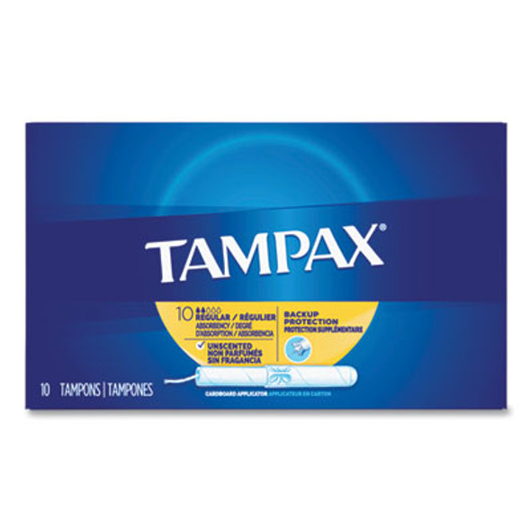 Cardboard Applicator Tampons, Regular, 10/Box