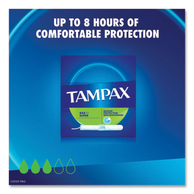 Cardboard Applicator Tampons, Super Absorbency, 10/Box
