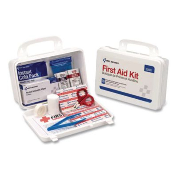 First Aid Kit For Up To 25 People, 125 Pieces, Metal Case