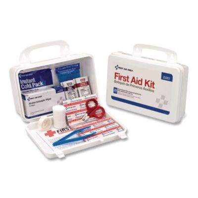 First Aid Kit For Up To 25 People, 125 Pieces, Metal Case