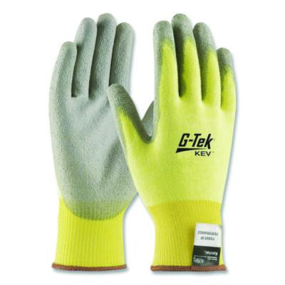 G-Tek Kev Cut-Resistant Seamless-Knit Gloves, En388: 4231, X-Large (Size 10), Yellow/Gray, 12 Pairs