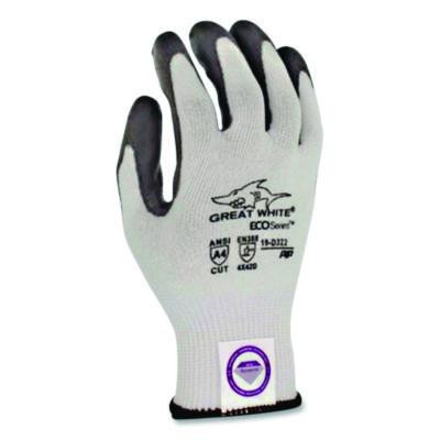 Great White 3Gx Seamless Knit Dyneema Diamond Blended Gloves, En388: 4542, Small, White/Gray, Pair