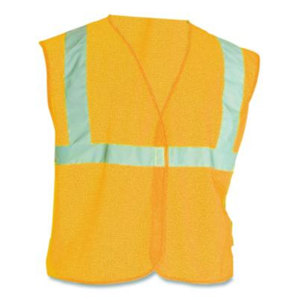 Ansi Class 2 Hook And Loop Safety Vest, X-Large, Hi-Viz Orange