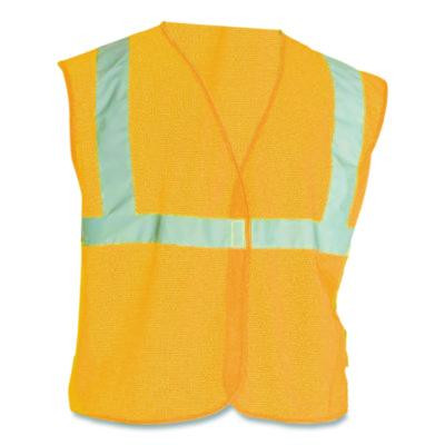 Ansi Class 2 Hook And Loop Safety Vest, Polyester Mesh, X-Large, Hi-Viz Orange