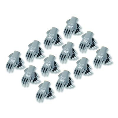 Gp Polyurethane-Coated Nylon Gloves, En388: 1111, 10" Long, Large, Gray, 12 Pairs