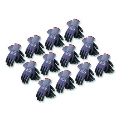 Ultimate Seamless Knit Nylon Gloves, Nitrile Microfoam Grip: Palm/Fingers, En388: 4131, X-Large, Gray, 12 Pairs