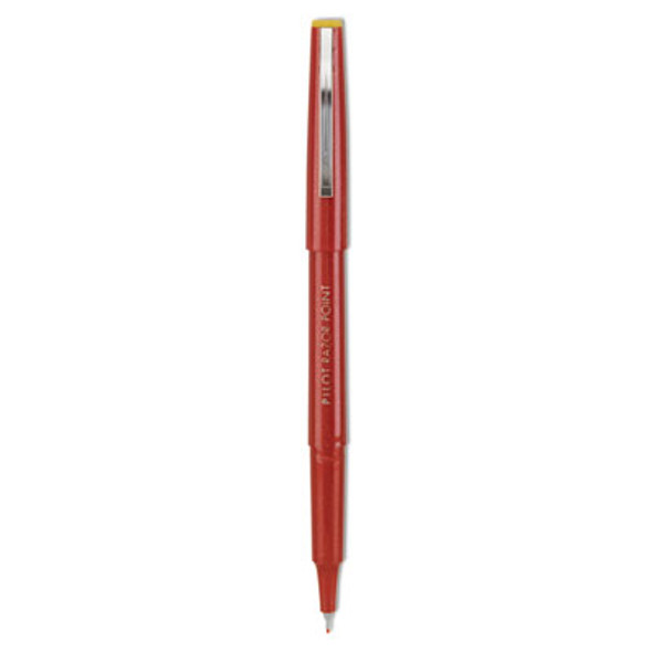 Razor Point Fine Line Porous Point Pen, Stick, Extra-Fine 0.3 Mm, Red Ink, Red Barrel, Dozen