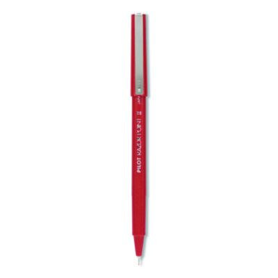 Razor Point Ii Super Fine Line Porous Point Pen, Stick, Super-Fine 0.2 Mm, Red Ink, Red Barrel, Dozen