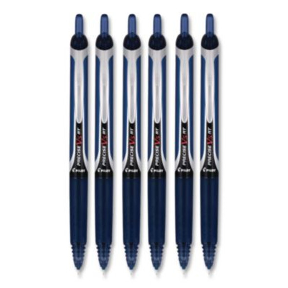 Precise V5Rt Rollerball Pen, Retractable, Extra-Fine 0.5 Mm, Navy Ink, Navy Barrel, Dozen