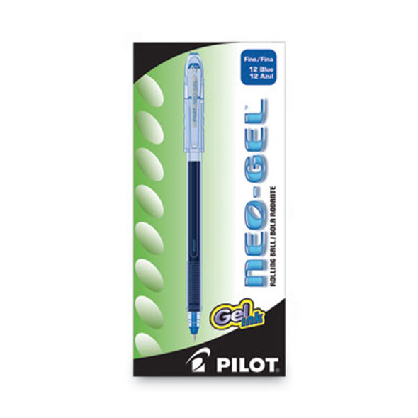 Neo-Gel Gel Pen, Stick, Fine 0.7 Mm, Blue Ink, Translucent Blue Barrel, Dozen