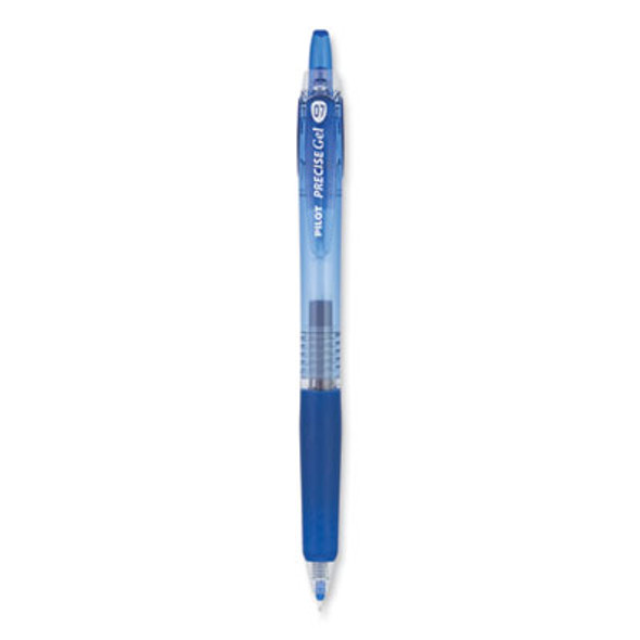 Precise Gel Begreen Gel Pen, Retractable, Fine 0.7 Mm, Blue Ink, Translucent Blue Barrel, Dozen
