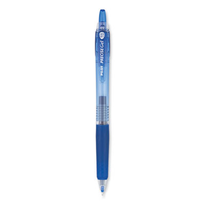 Precise Gel Begreen Gel Pen, Retractable, Fine 0.7 Mm, Blue Ink, Translucent Blue Barrel, Dozen