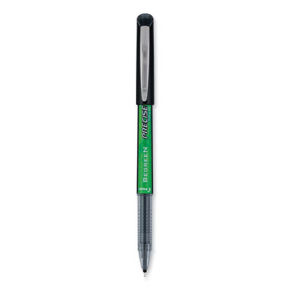Precise V5 Begreen Rollerball Pen, Stick, Extra-Fine 0.5 Mm, Black Ink, Black Barrel, Dozen