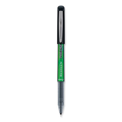Precise V5 Begreen Rollerball Pen, Stick, Extra-Fine 0.5 Mm, Black Ink, Black Barrel, Dozen