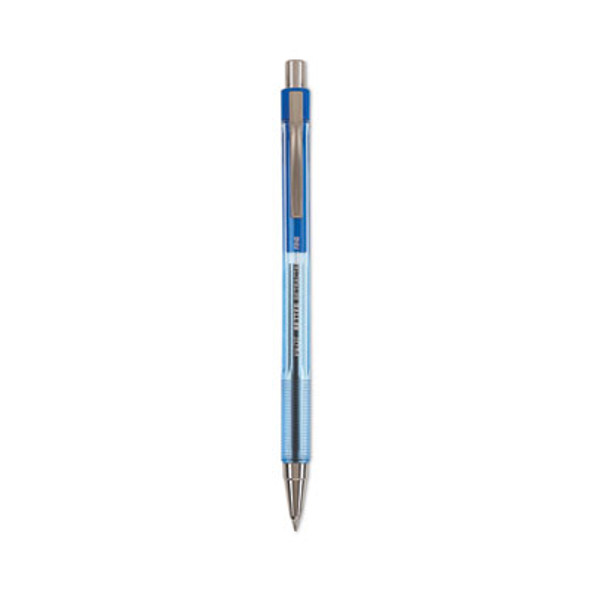 Better Ballpoint Pen, Retractable, Fine 0.7 Mm, Blue Ink, Translucent Blue Barrel, Dozen