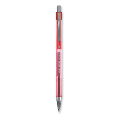 Better Ballpoint Pen, Retractable, Fine 0.7 Mm, Red Ink, Translucent Red Barrel, Dozen