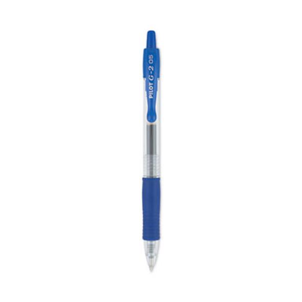 G2 Premium Gel Pen, Retractable, Extra-Fine 0.5 Mm, Blue Ink, Smoke/Blue Barrel, Dozen