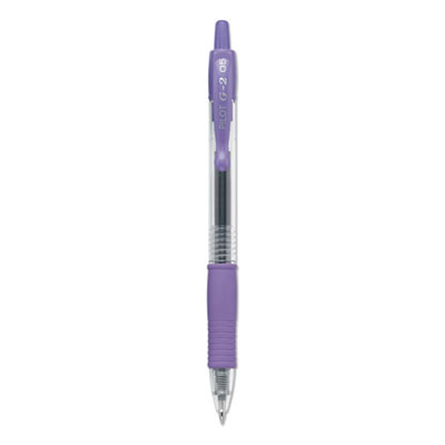 G2 Premium Gel Pen, Retractable, Extra-Fine 0.5 Mm, Purple Ink, Smoke/Purple Barrel, Dozen