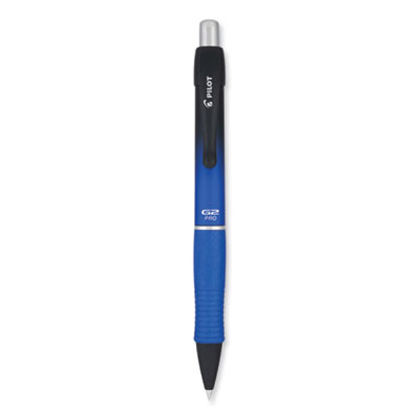 G2 Pro Gel Pen, Retractable, Fine 0.7 Mm, Black Ink, Blue Barrel