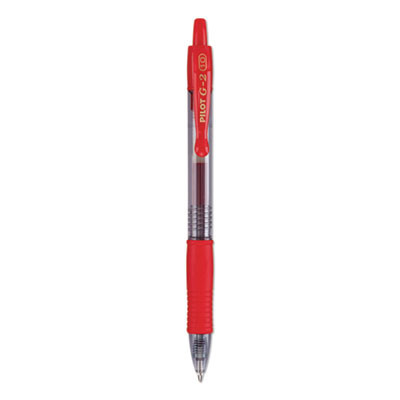 G2 Premium Gel Pen, Retractable, Bold 1 Mm, Red Ink, Smoke/Red Barrel, Dozen