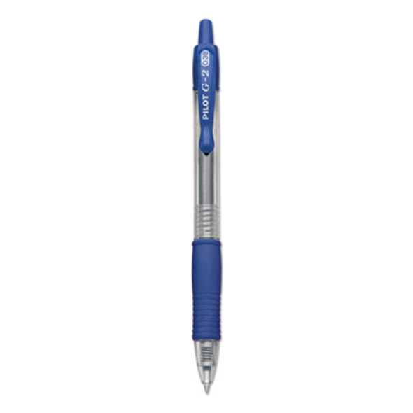 G2 Premium Gel Pen Convenience Pack, Retractable, Extra-Fine 0.38 Mm, Blue Ink, Smoke/Blue Barrel, Dozen