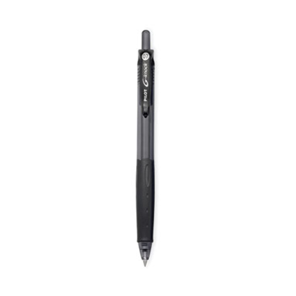 G-Knock Begreen Gel Pen, Retractable, Fine 0.7 Mm, Black Ink, Smoke/Black Barrel, Dozen