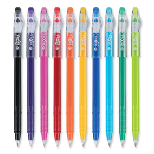 Frixion Colorsticks Erasable Gel Pen, Stick, Fine 0.7Mm, Assorted Ink And Barrel Colors, 10/Pack