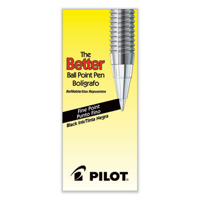 Better Ballpoint Pen, Stick, Fine 0.7 Mm, Black Ink, Smoke Barrel, Dozen