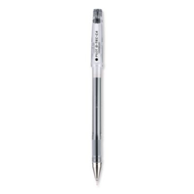 G-Tec-C Ultra Gel Pen, Stick, Ultra-Fine 0.4 Mm, Black Ink, Clear/Black Barrel, Dozen