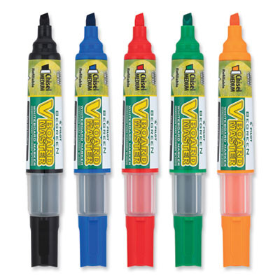 Begreen V Board Master Dry Erase Marker, Medium Chisel Tip, Assorted Colors, 5/Pack