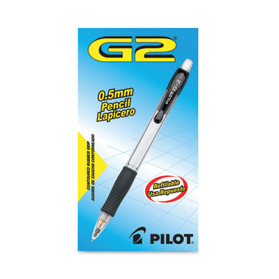 G2 Mechanical Pencil, 0.7 Mm, Hb (#2), Black Lead, Clear/Black Barrel, Dozen